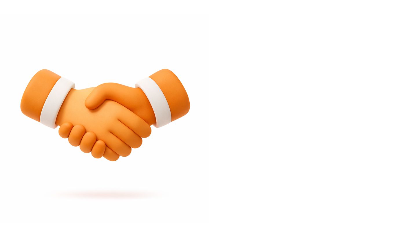 Stocks section handshake illustration